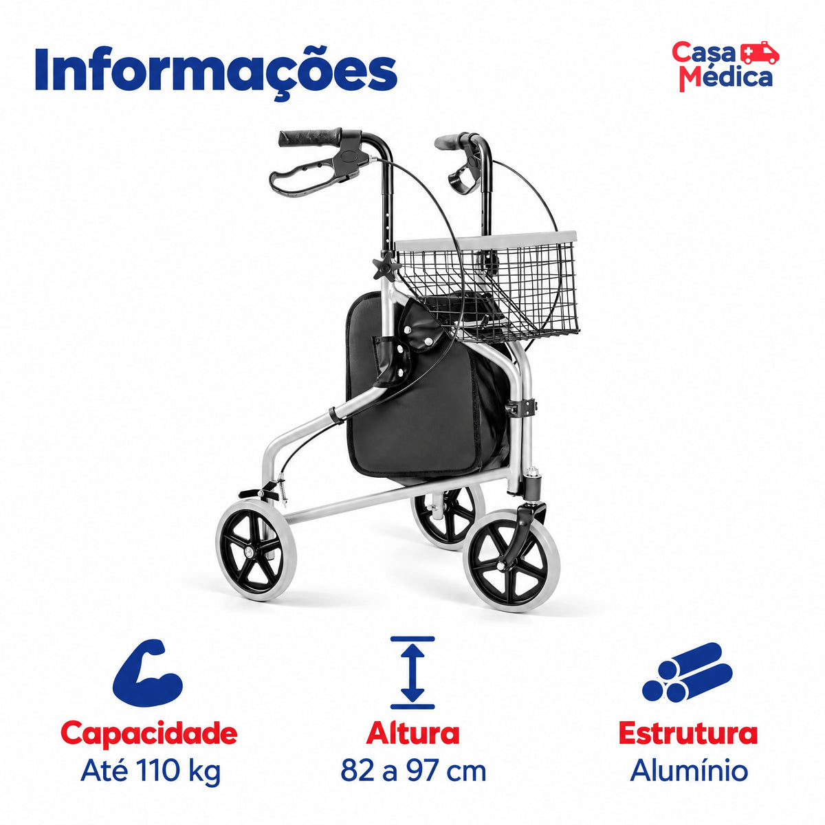 Andador 3 Rodas SC301 Hidrolight - imagem 2