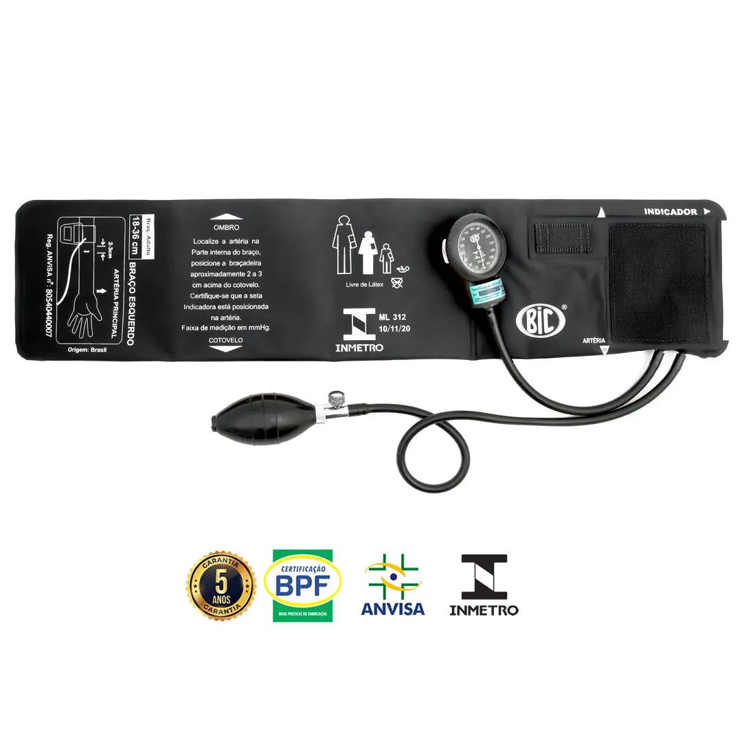 Aparelho de Pressão Adulto New Innova Plus Preto BIC