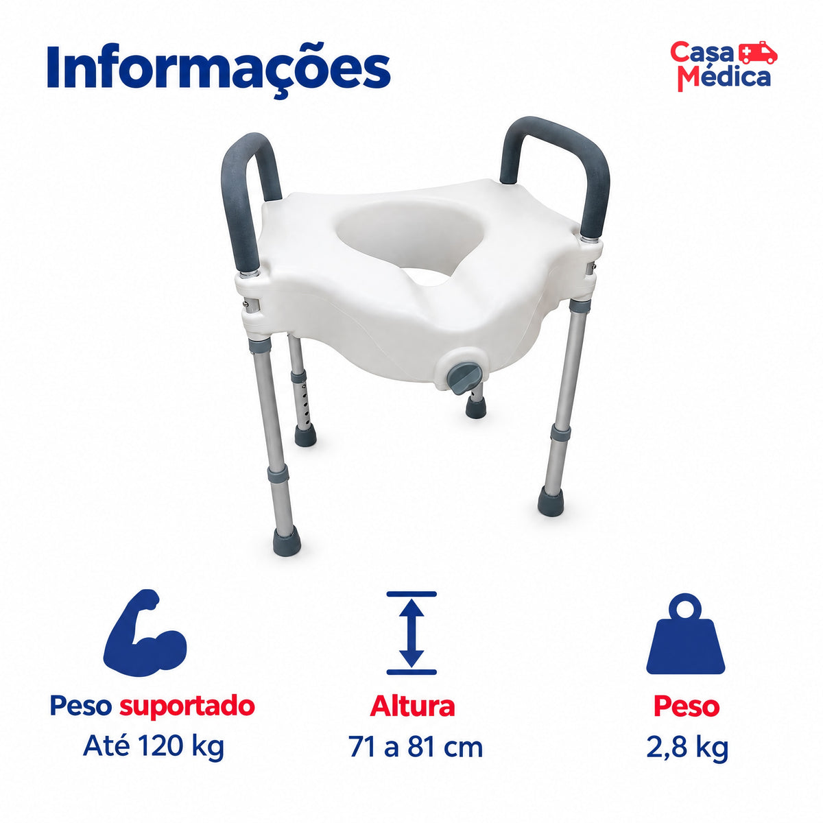 Assento Sanitário Elevado Bioland - imagem 1