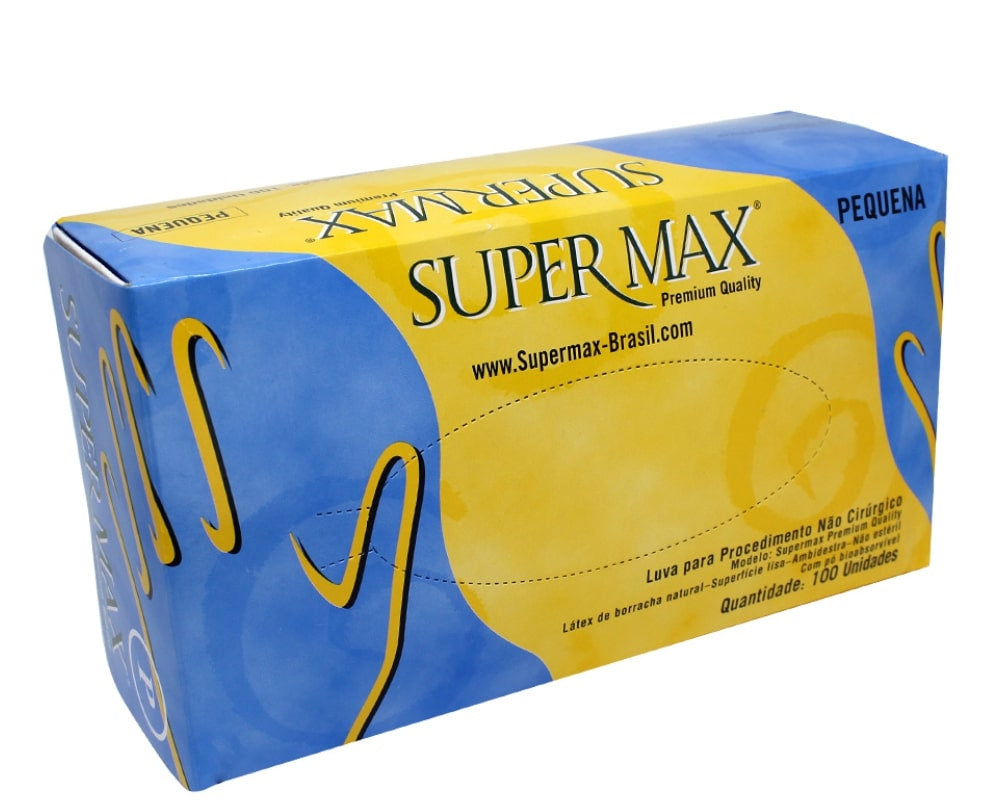 Luva Procedimento Latex C/ 100uni C/ Pó Supermax