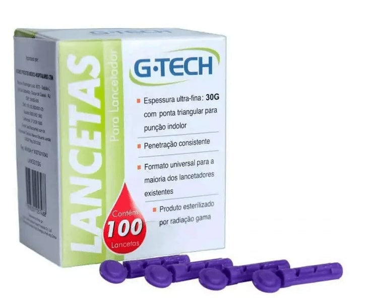 Lanceta G-Tech 30g com 100 Und