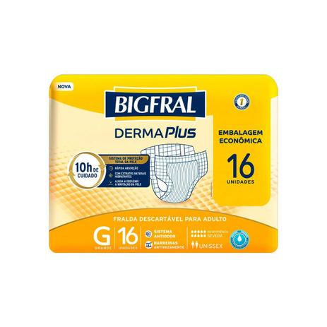 Fralda Derma Plus Fralda geriátrica tradicional G C/16 unidades - Bigfral