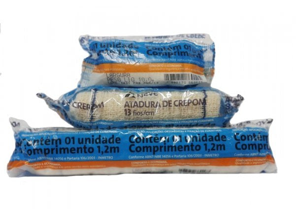 Atadura Crepe 13 Fios/1,20mts C/12 uni Neve