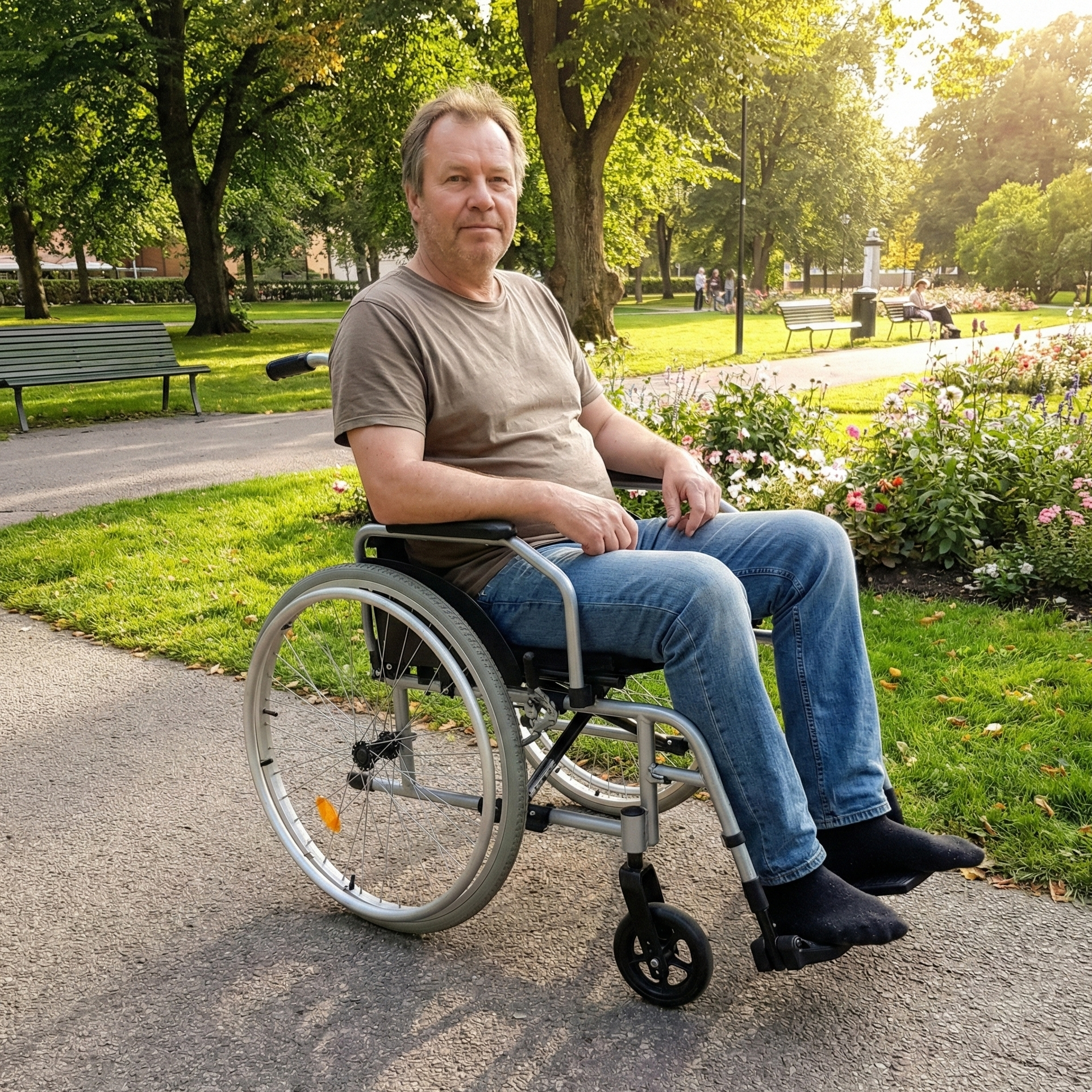 Cadeira de Rodas Dobrável Alumínio Start C1 Economy Polior