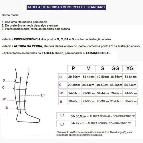 Polaina Inelástica Compreflex M Normal - Sigvaris