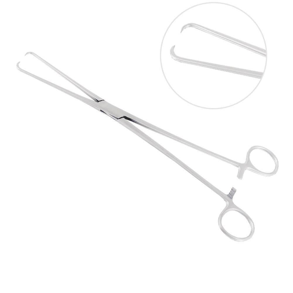 Pinça Pozzi Reta para colo uterino 24cm ABC