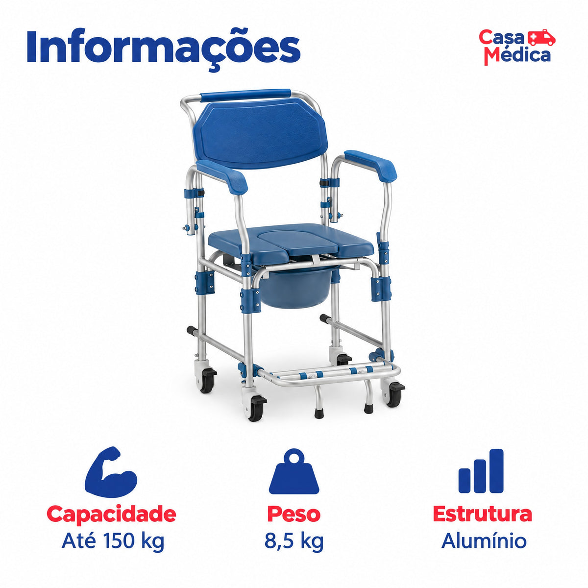 Cadeira de Banho D60 Dellamed - imagem 2