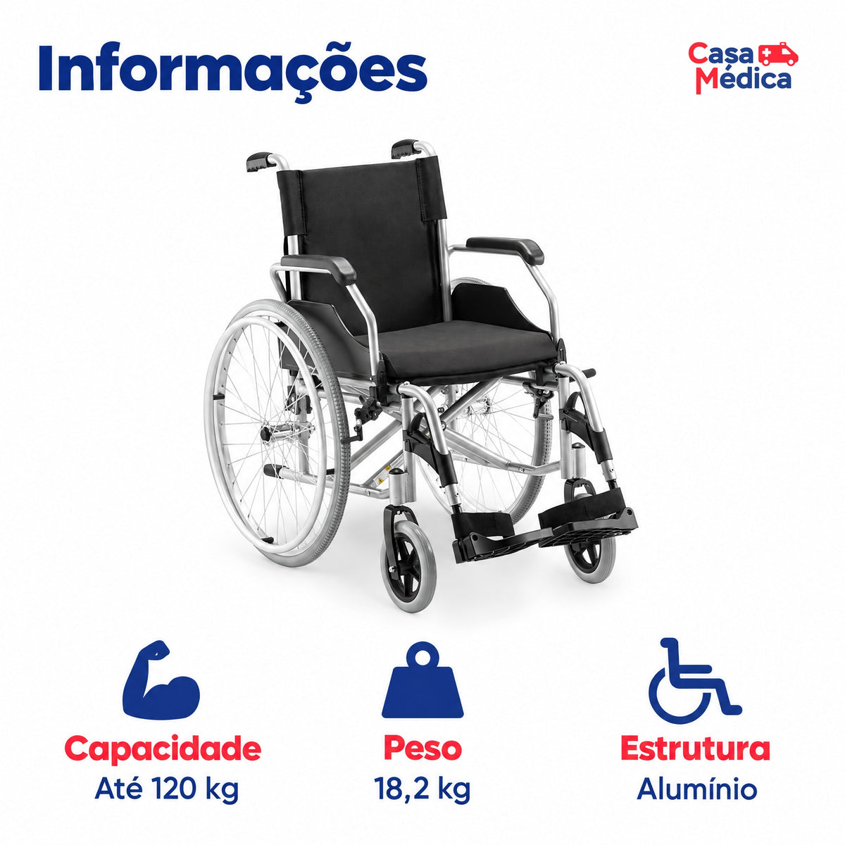 Cadeira de Rodas D600 Dellamed - imagem 1