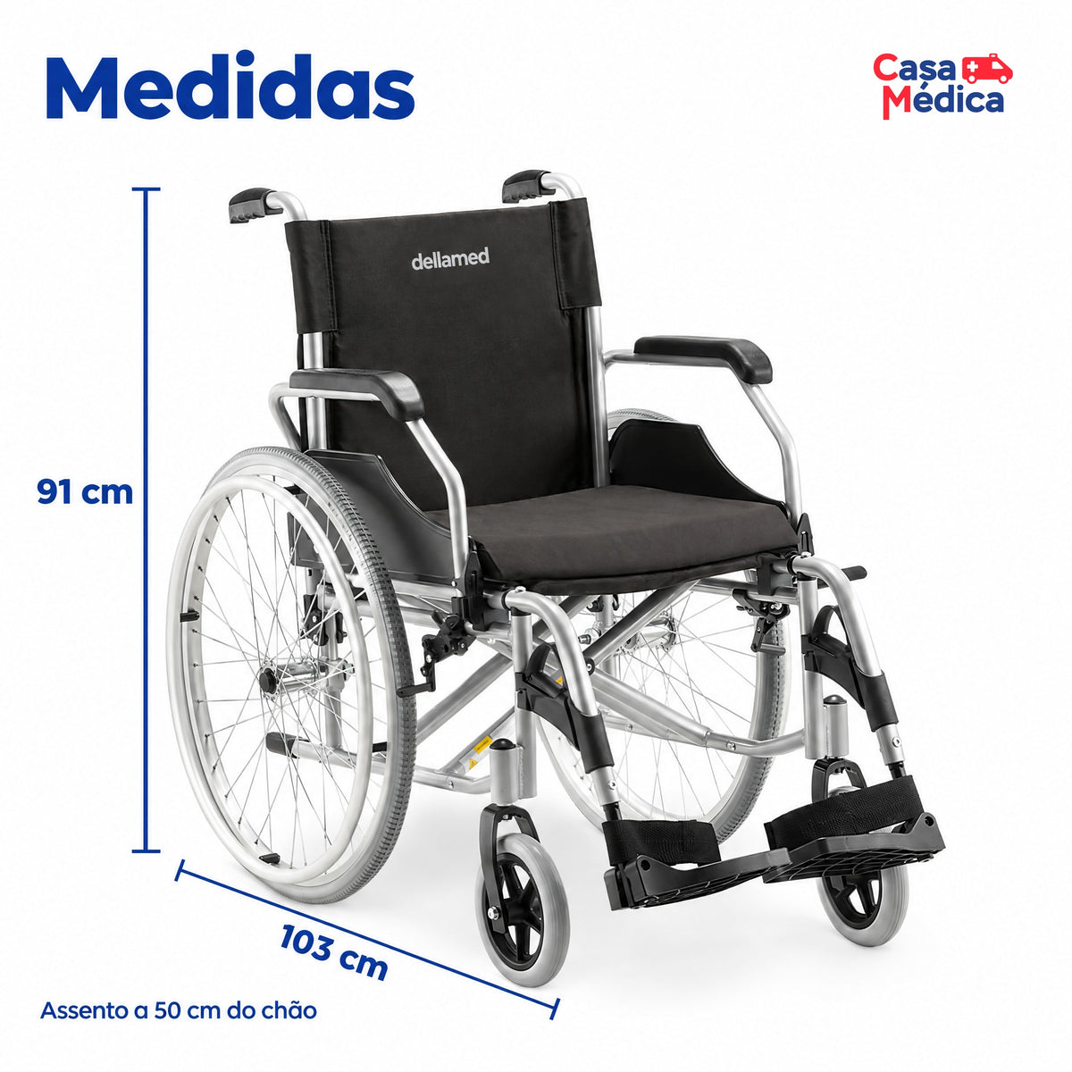Cadeira de Rodas D600 Dellamed - imagem 5