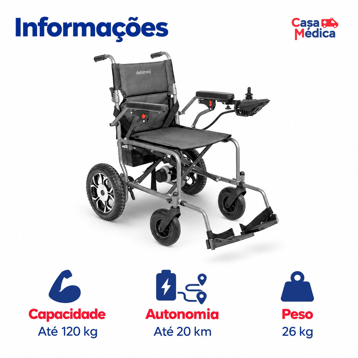 Cadeira Motorizada D750 Dellamed - imagem 2