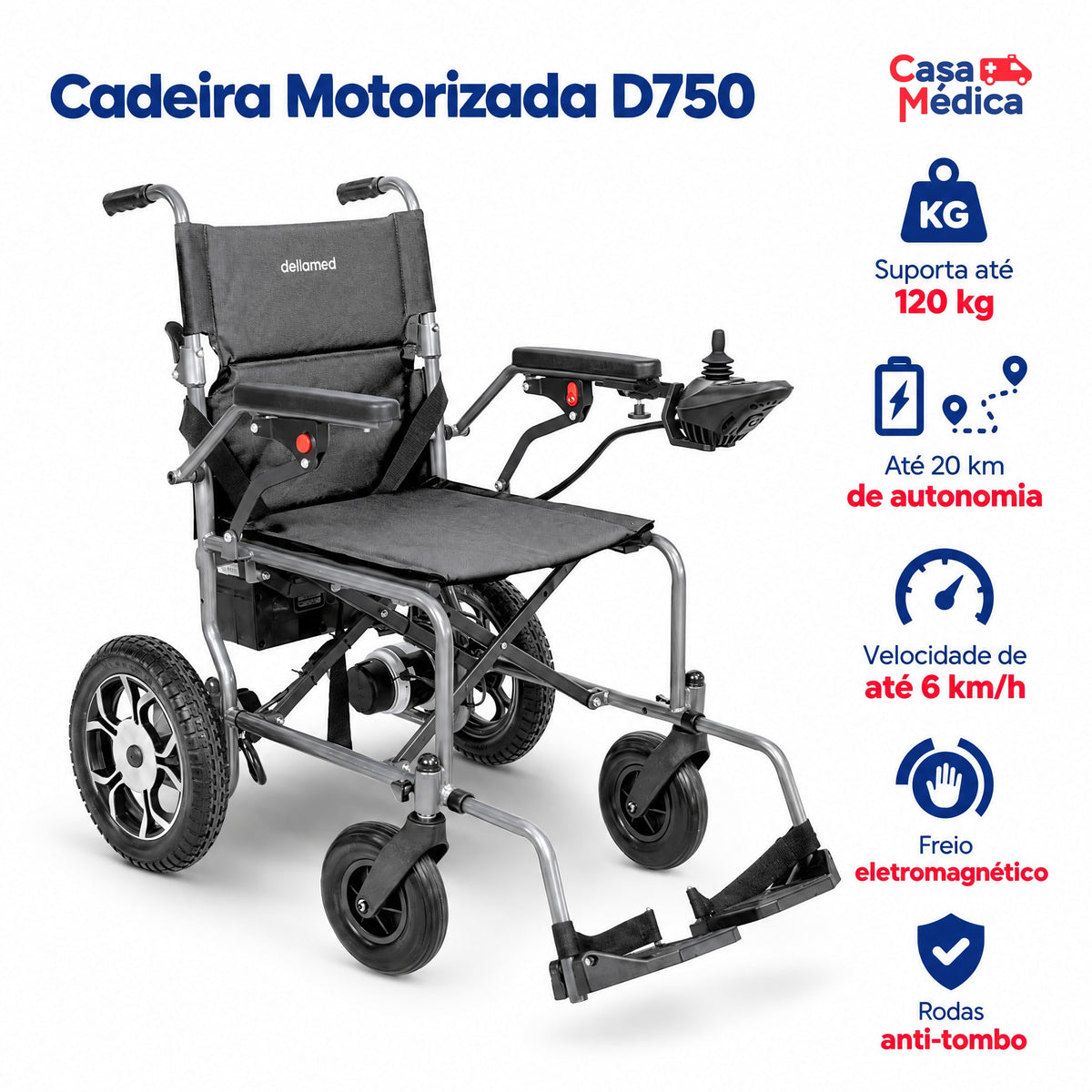 Cadeira Motorizada D750 Dellamed - imagem 7