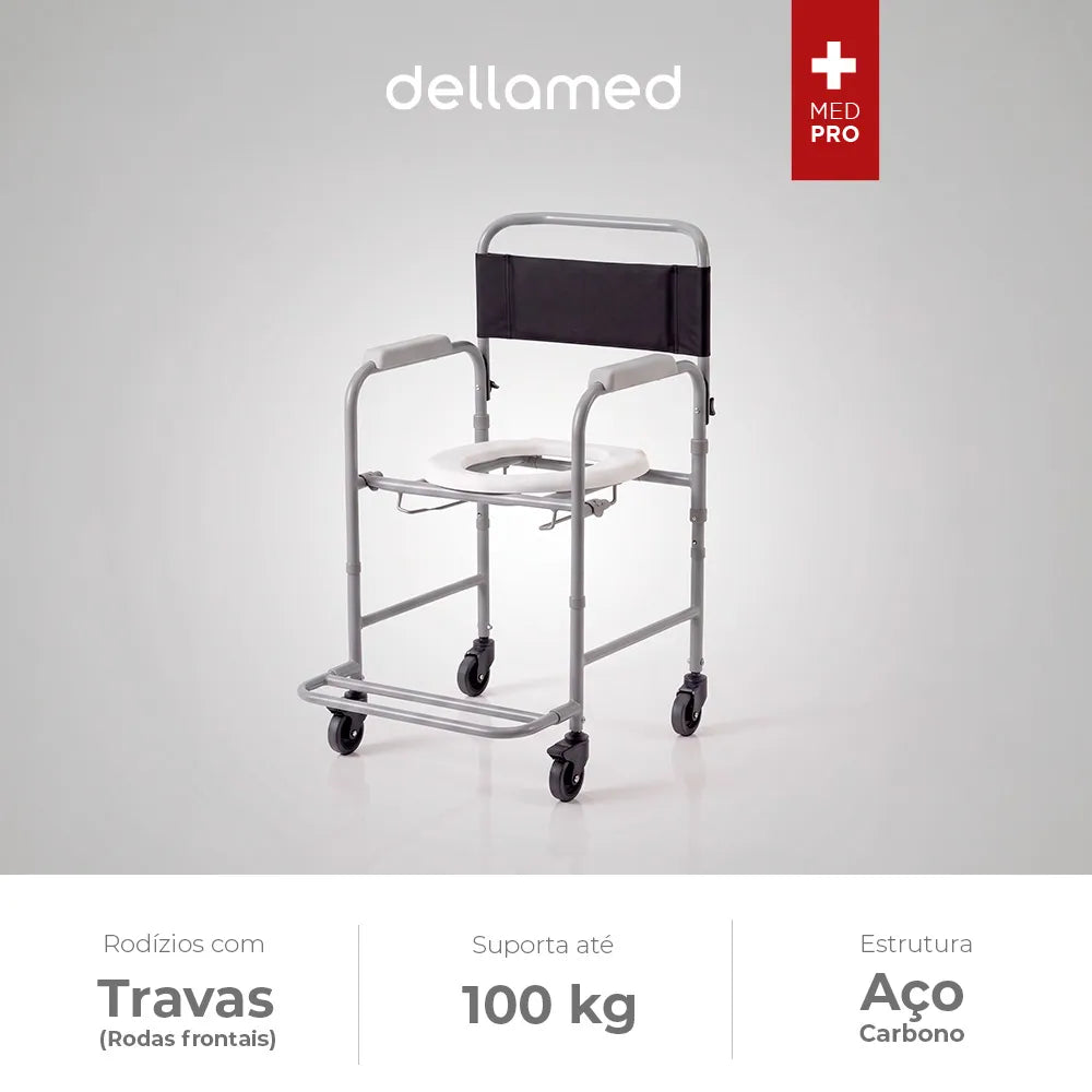 Cadeira de Banho Higiênica Dobrável D30 (100 kg) - Dellamed