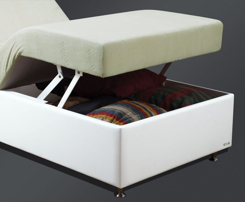 Cama Motorizada Fowler Sommier Century com Colchão Acoplado 90x200cm Bege Pilati