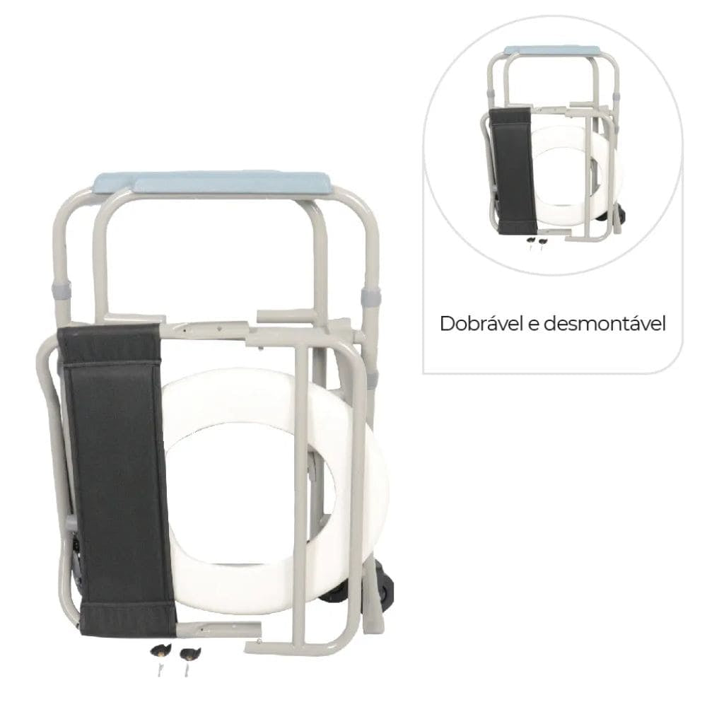 Cadeira de Banho Higiênica Dobrável D30 (100 kg) - Dellamed