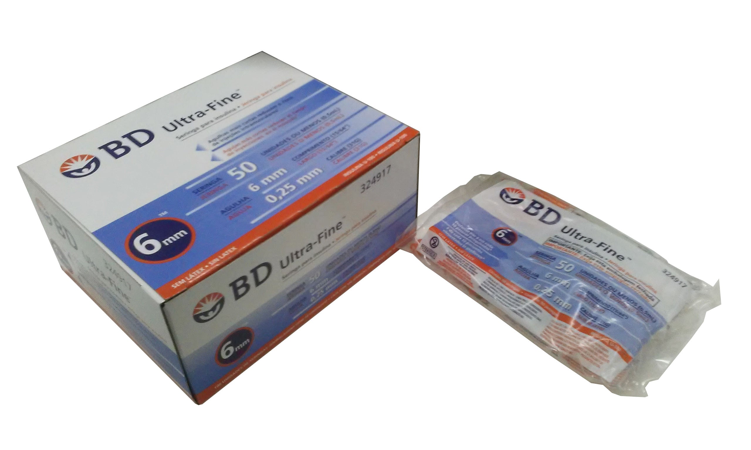 Seringa Descartável Ultra-fine U-50 6mm x 025mm com 10 und BD