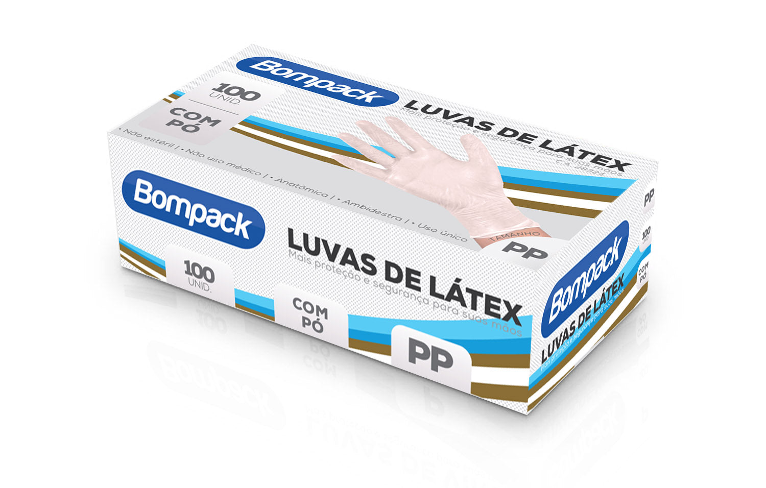 Luva Procedimento Latex C/ 100uni Bompack