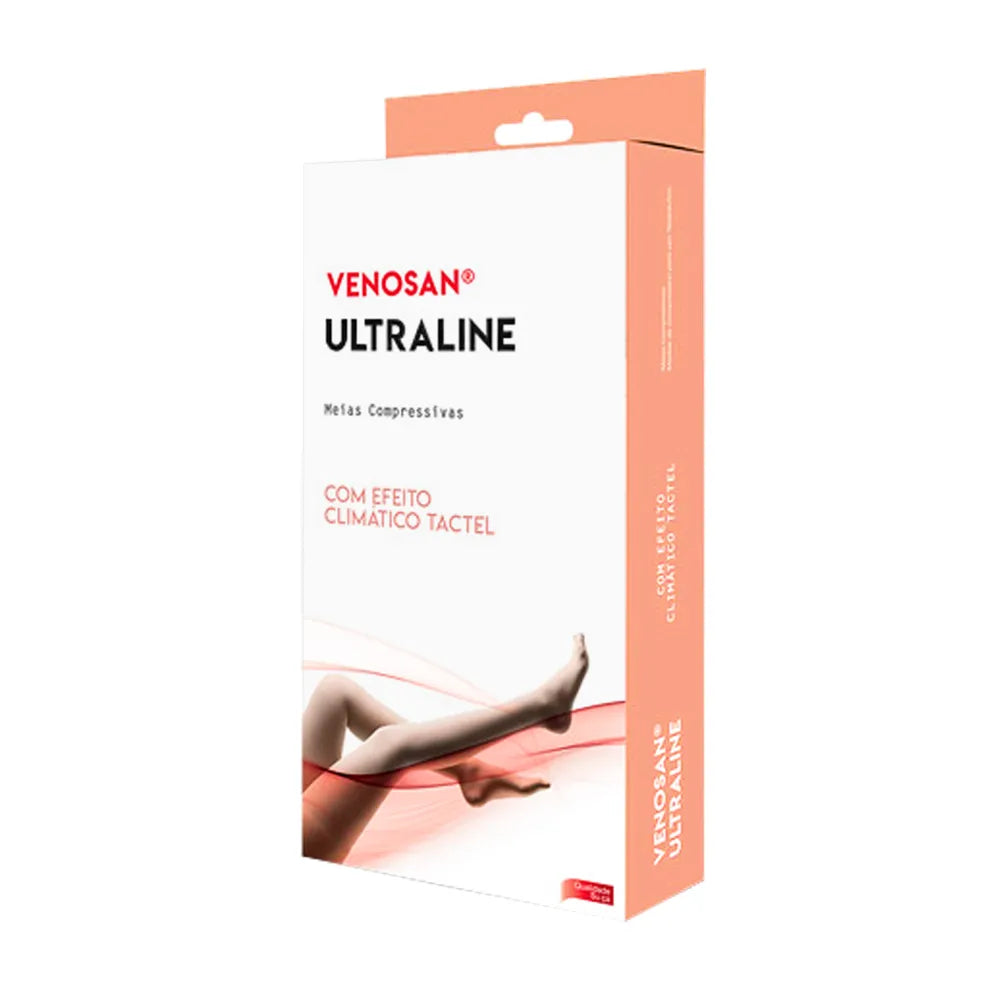 Meia Ultraline 4000 Meia Coxa 30-40 Pé Aberto Venosan + E-book