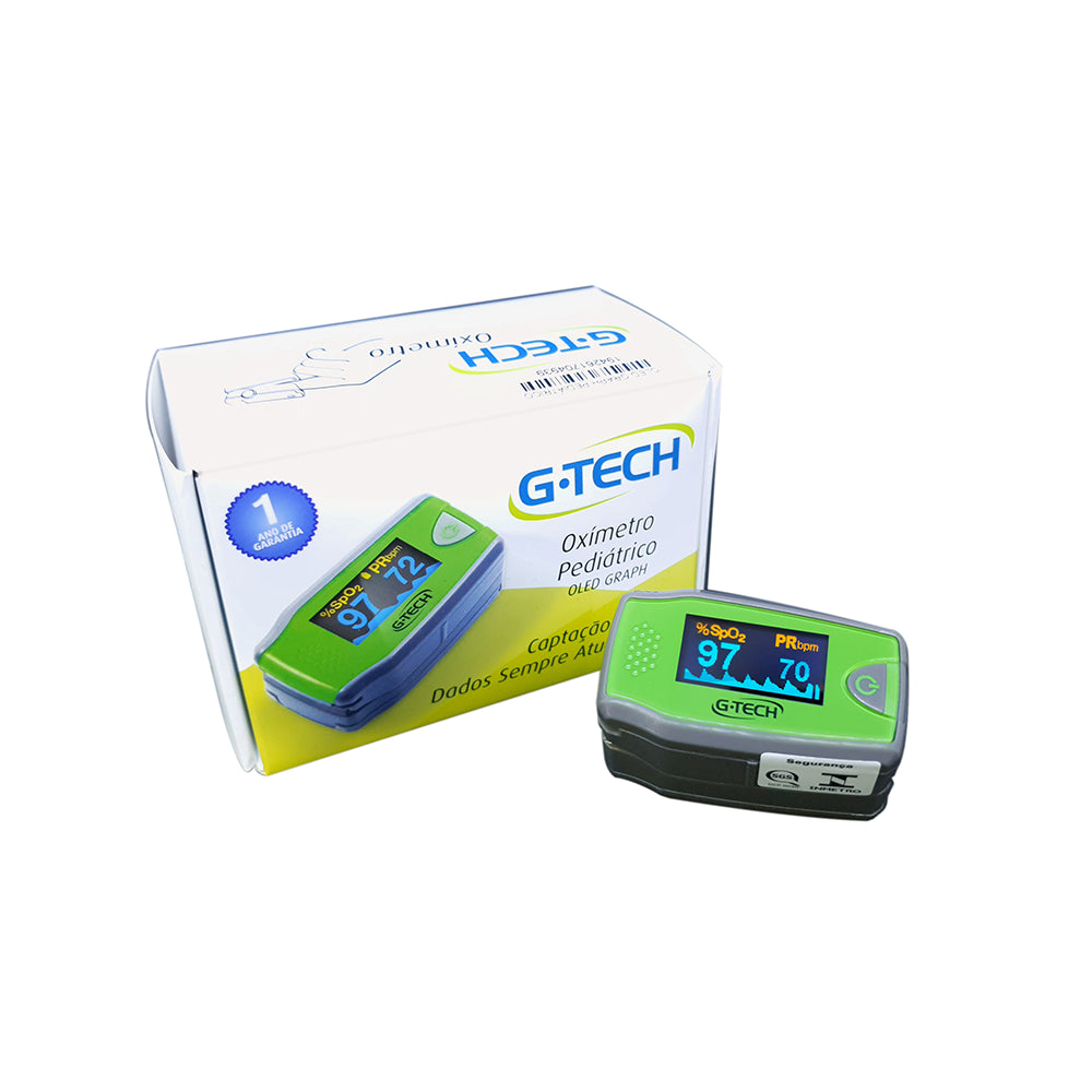 Oxímetro de pulso para dedo G-Tech OXIOLPED verde
