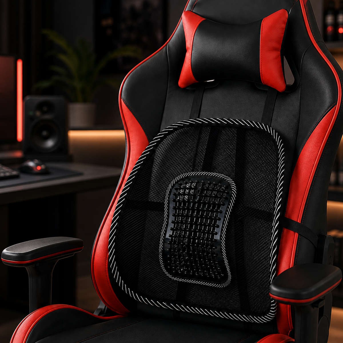 Encosto Lombar Ergonômico para Cadeira - Supermedy