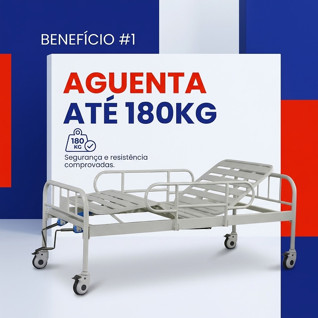 Cama Hospitalar 2 Movimentos até 150kg 2M Supermedy