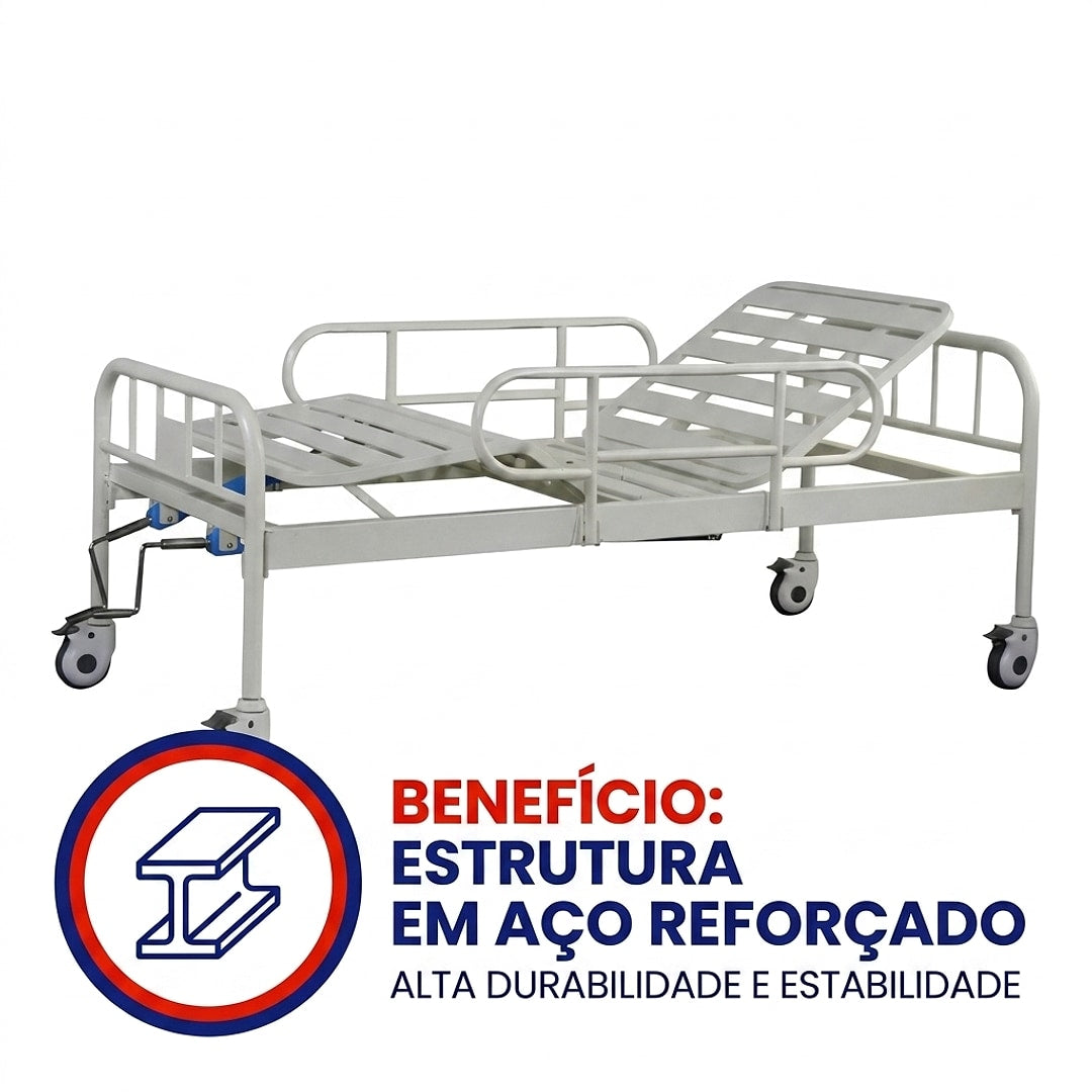 Cama Hospitalar 2 Movimentos até 150kg 2M Supermedy