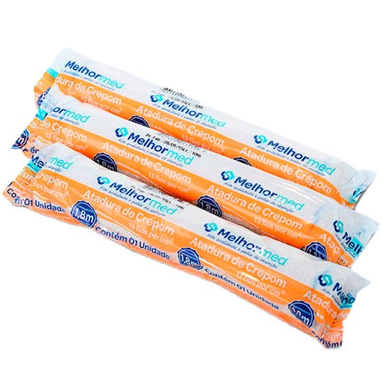 Atadura Crepom 13fios 1,80m/15cm Pct C/12