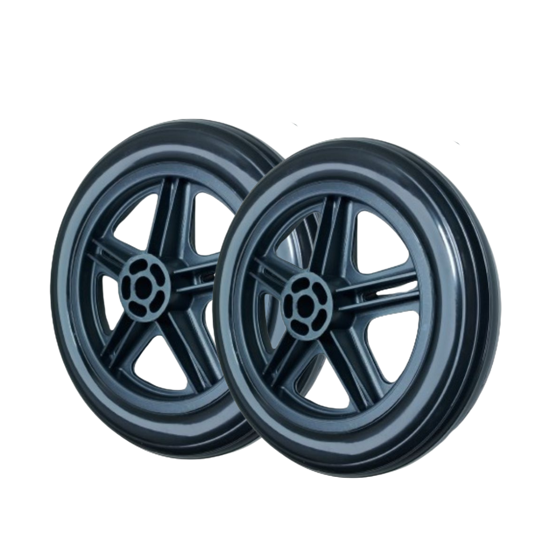 Roda 6 sem Rolamento com Pneu Preto Universal para Cadeira de Rodas - Prolife