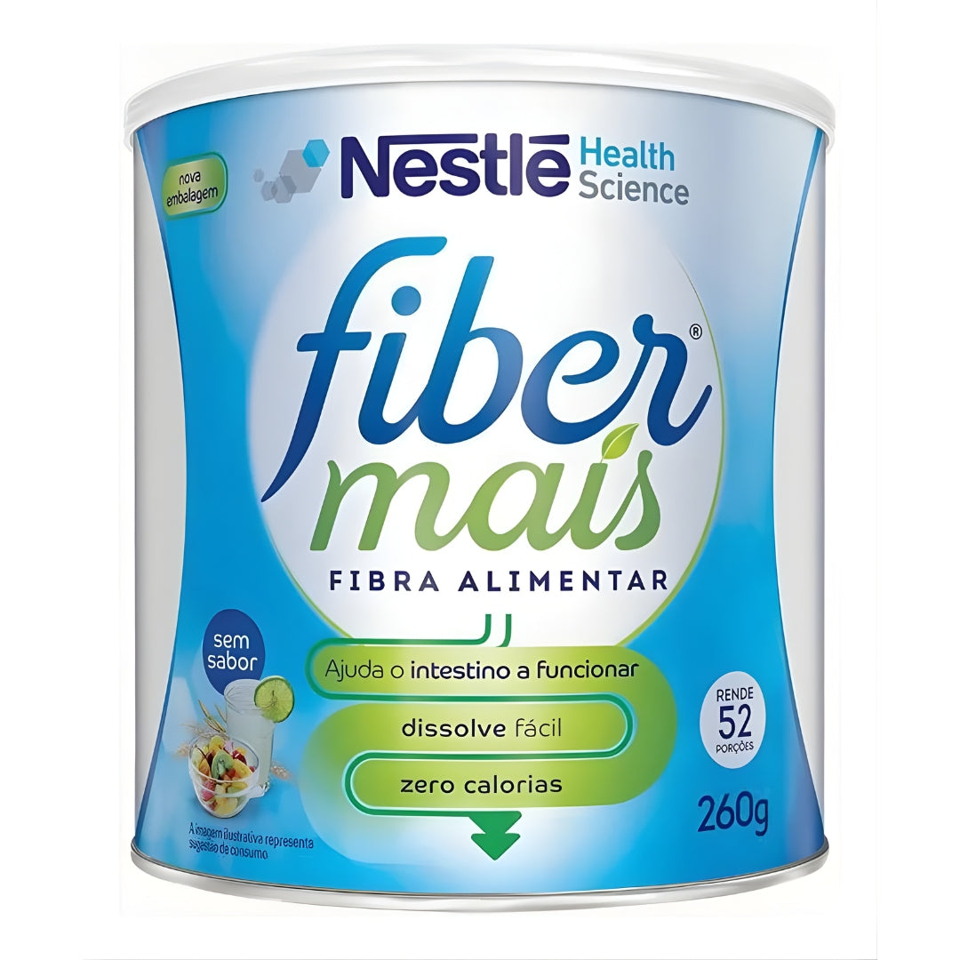 Suplemento Alimentar de Fibras Fibermais 260g Sem Sabor - Nestle + E-book