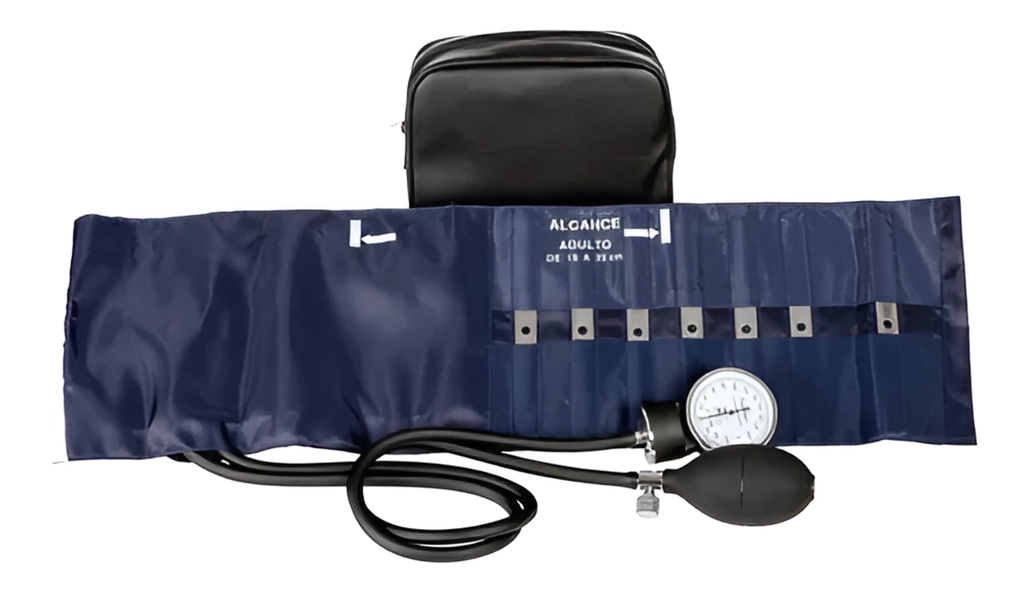Aparelho de Pressão Adulto Fecho Metal Braçadeira Nylon com Estetoscópio Premium
