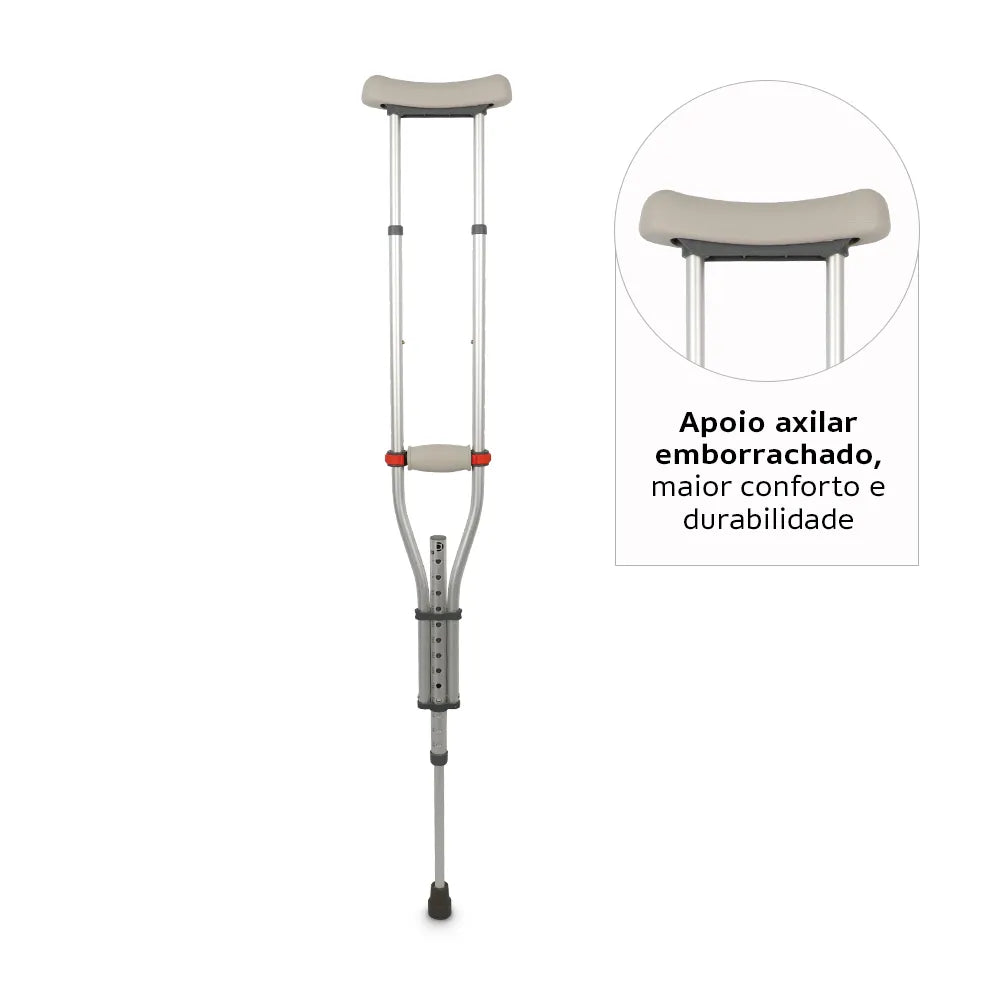 Muleta Axilar D7 Universal em Alumínio Par - Dellamed
