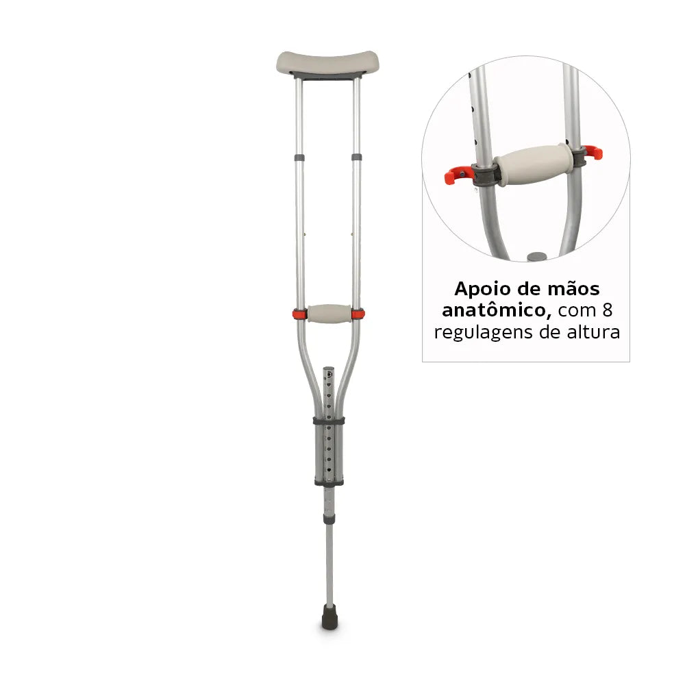 Muleta Axilar D7 Universal em Alumínio Par - Dellamed