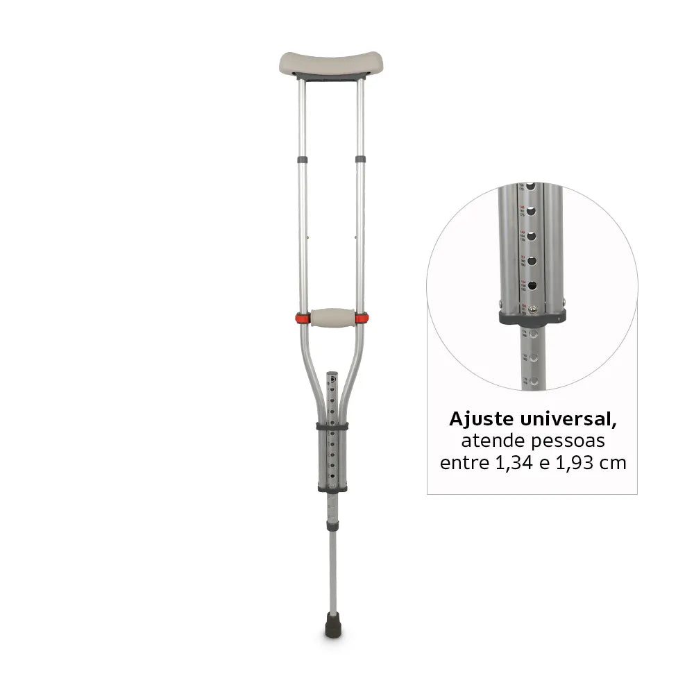Muleta Axilar D7 Universal em Alumínio Par - Dellamed