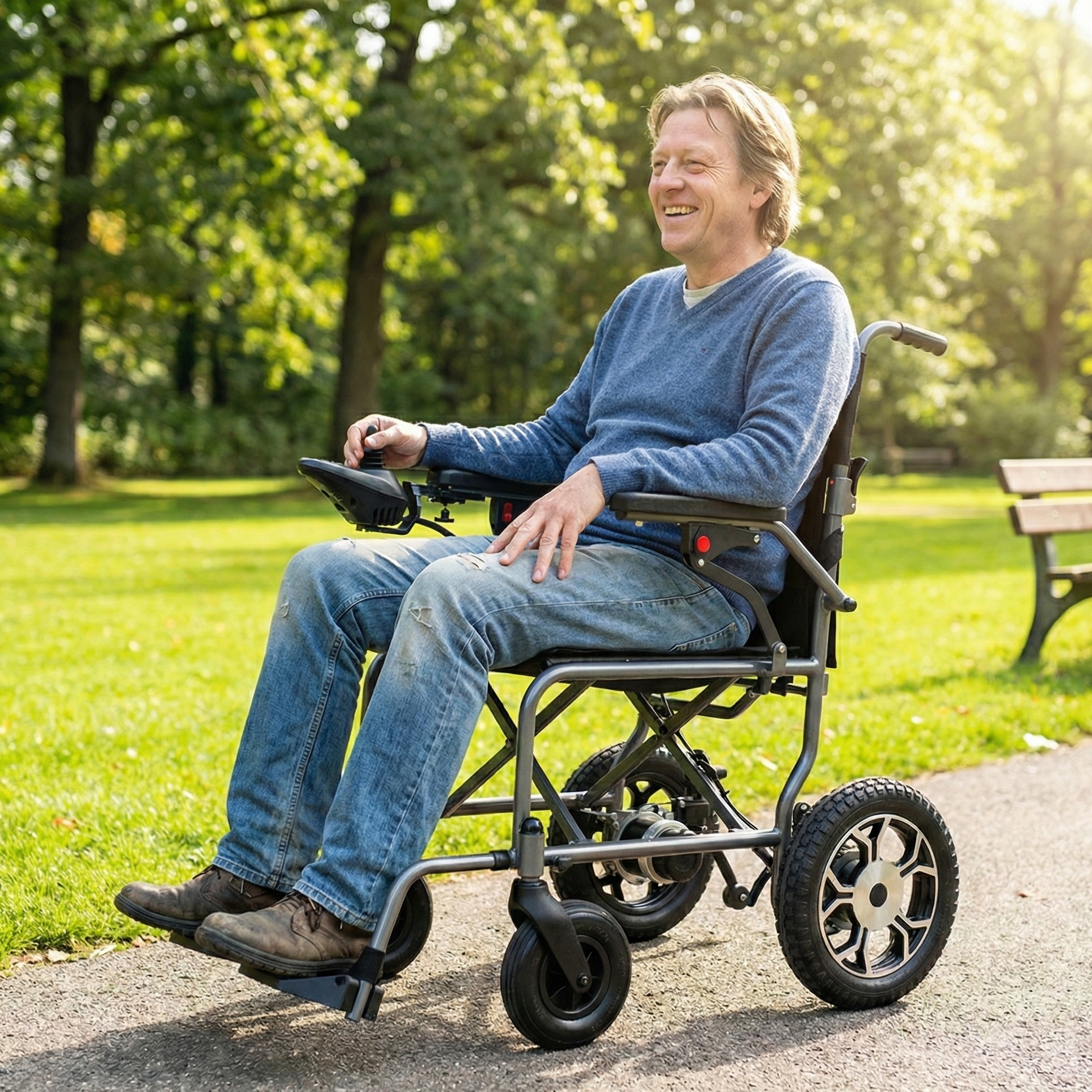 Cadeira de Rodas Motorizada D750 até 120kg - Dellamed