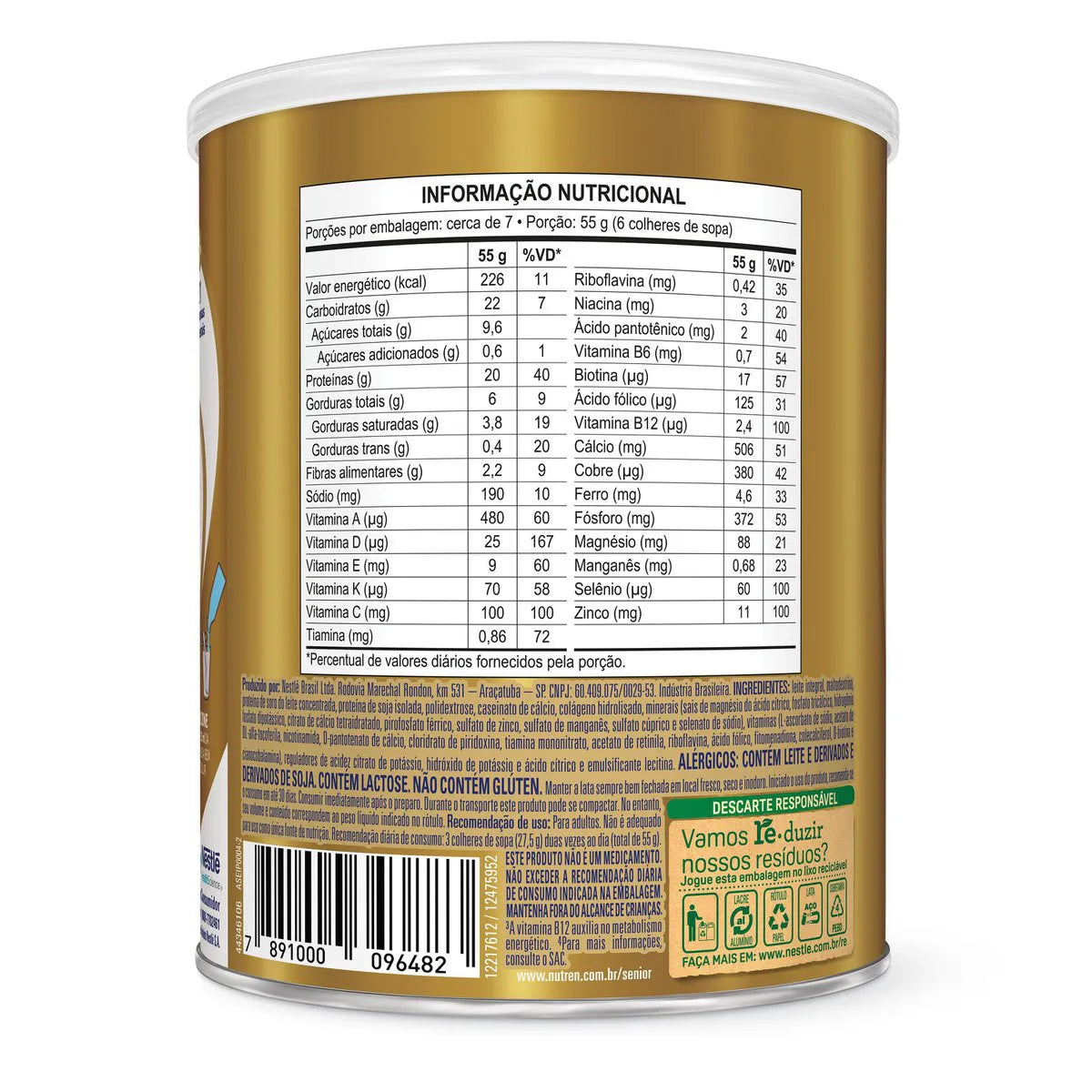 Nutren Senior 370g S/ Sabor Nestle + E-book