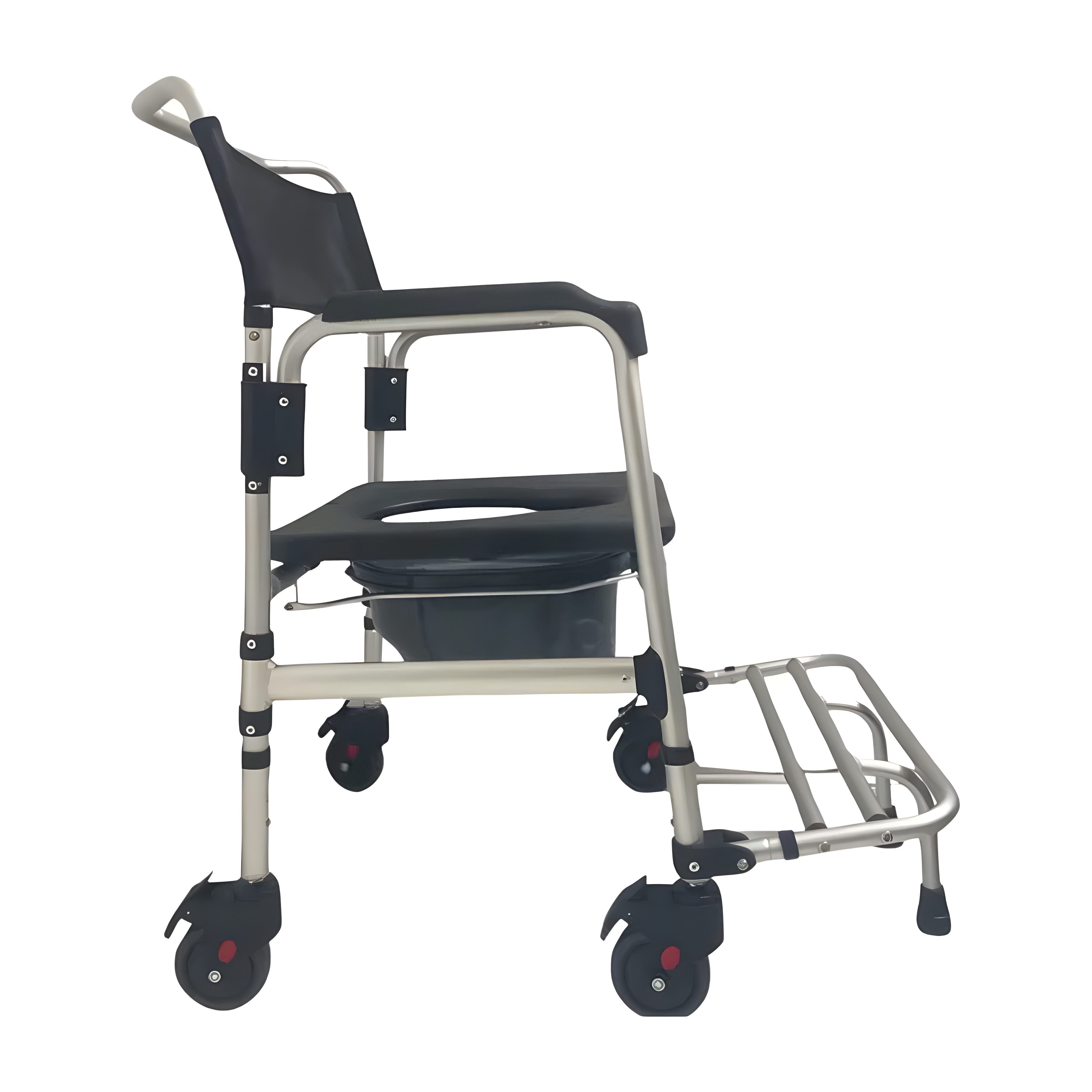 Cadeira de Banho Higiênica em Alumínio até 140kg c/ Coletor B100 - Supermedy