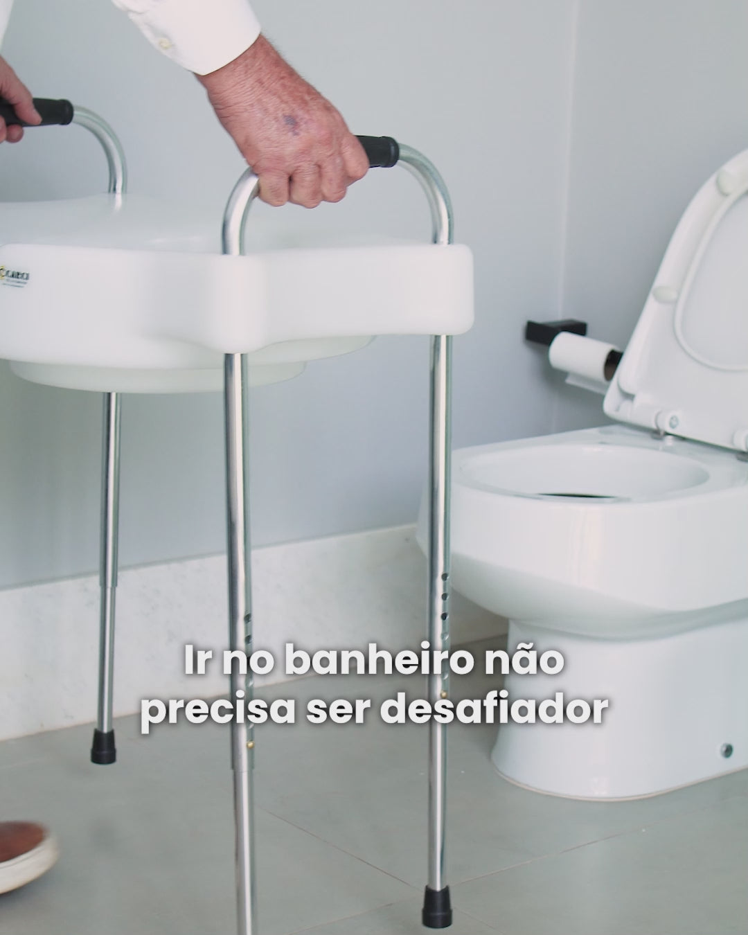 Assento Elevado Sanitário Sit V com Apoio Ajustável Carci