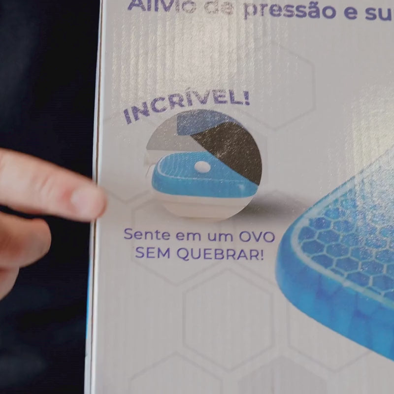 Assento de Gel Ortopédico Egg Supermedy — Alívio para Cóccix e Lombar