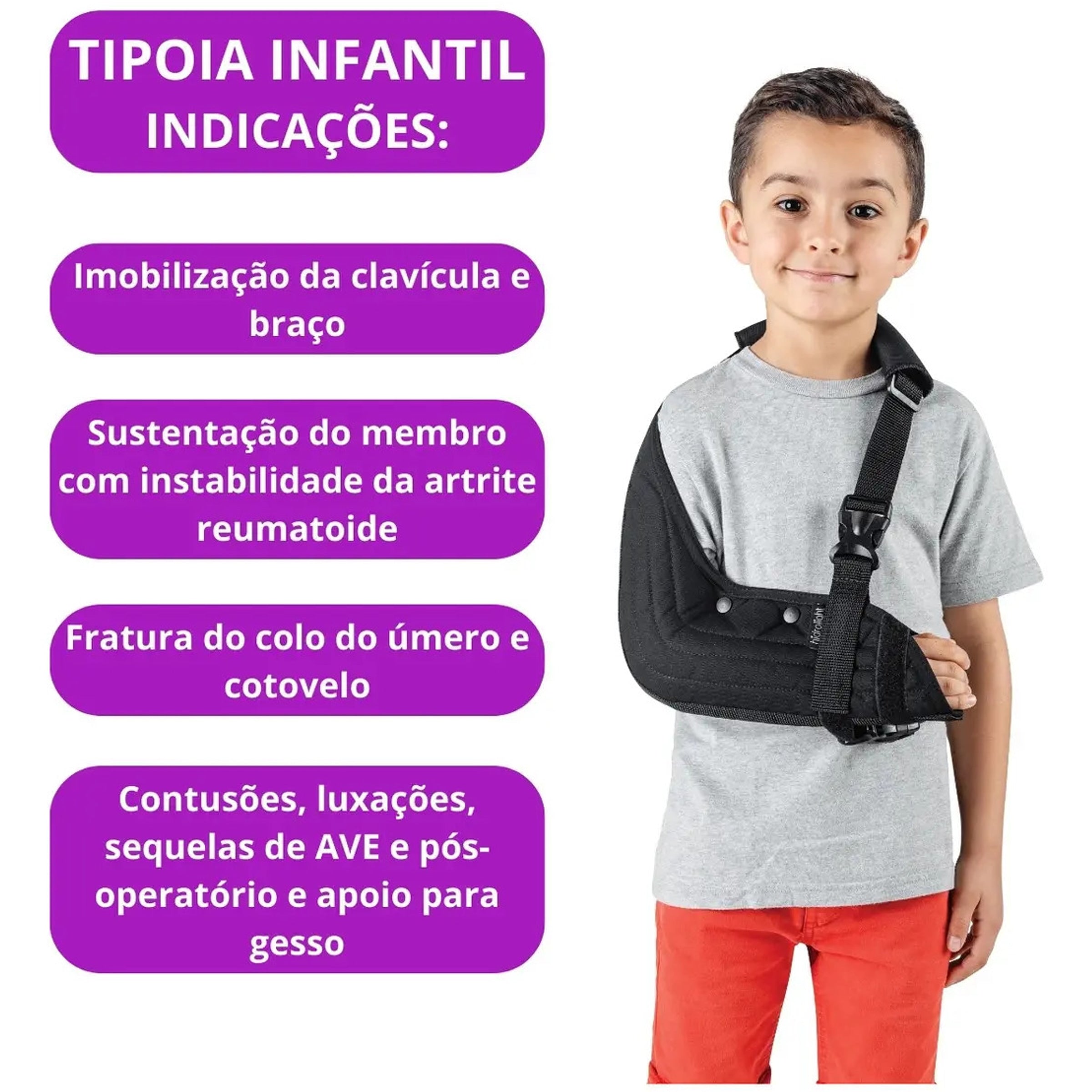 Tipoia Estofada Imobilizadora Velpeau Infantil - Hidrolight