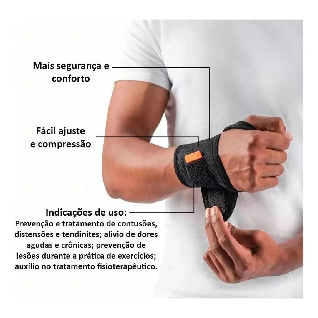Munhequeira Ajustável de Neoprene com Polegar para Punho - Hidrolight