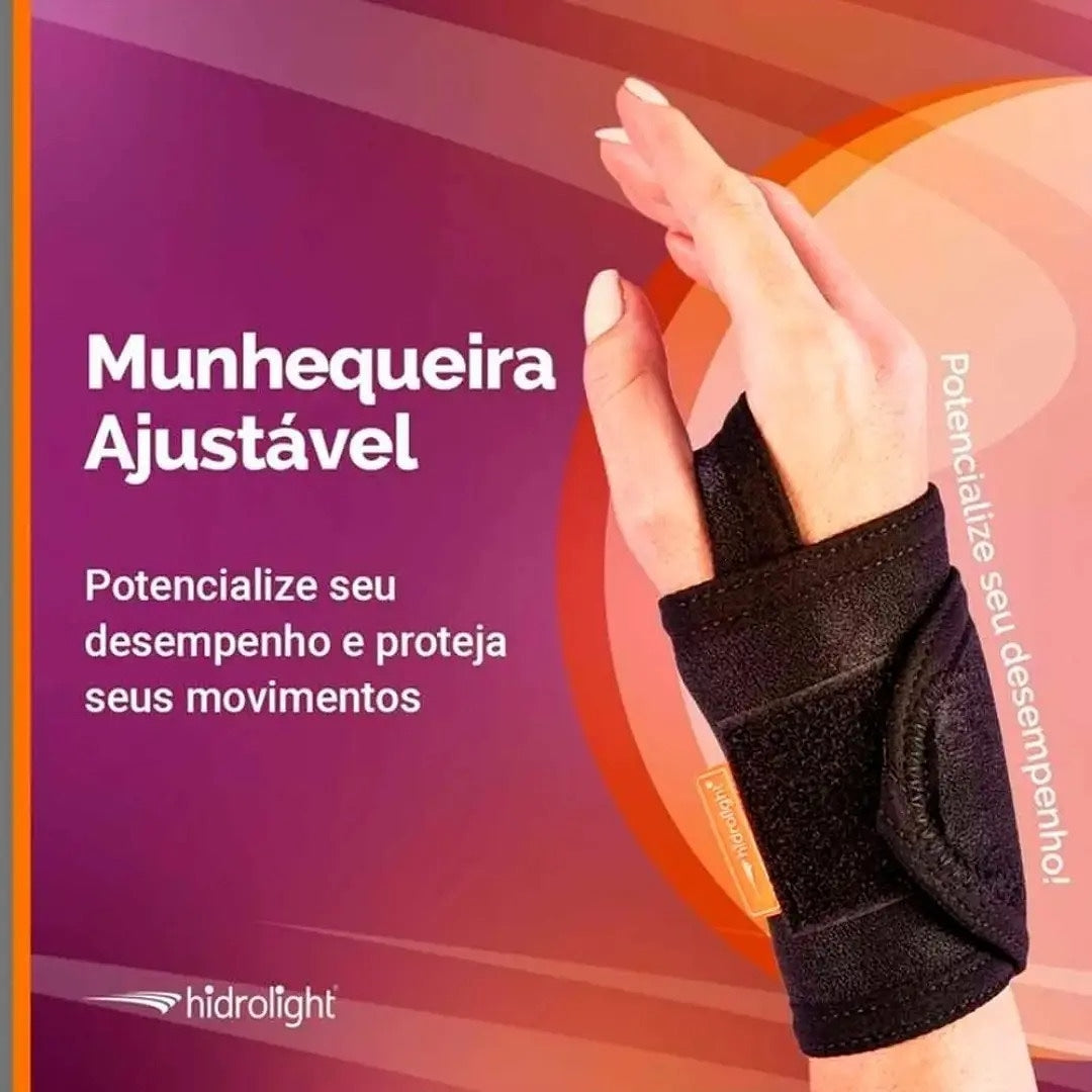 Munhequeira Ajustável de Neoprene com Polegar para Punho - Hidrolight