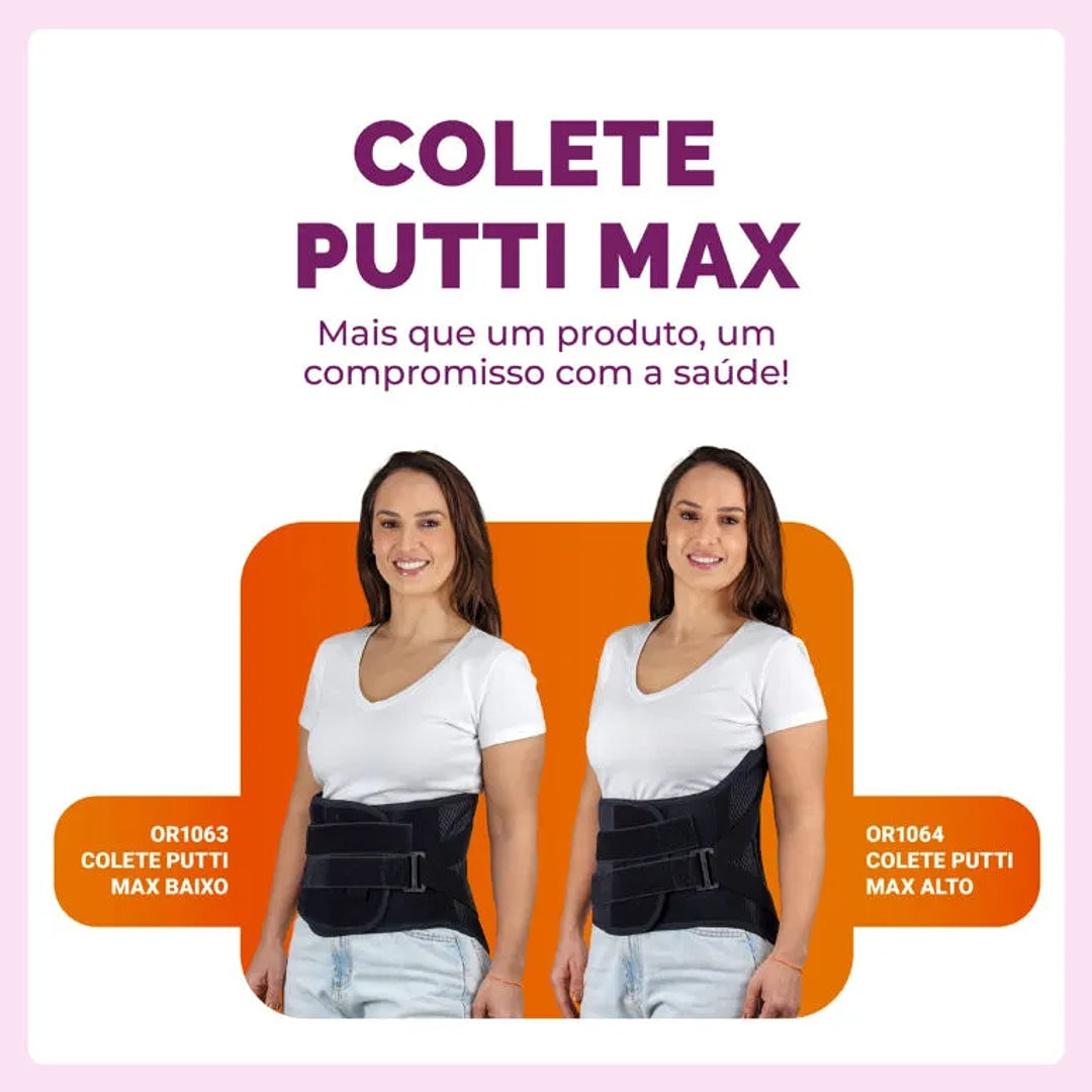 Colete Elástico Ortopédico Putti Max Baixo - Hidrolight