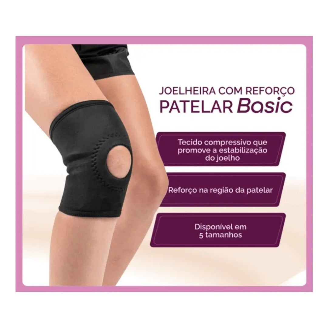 Joelheira com Reforço Patelar Basic - Hidrolight