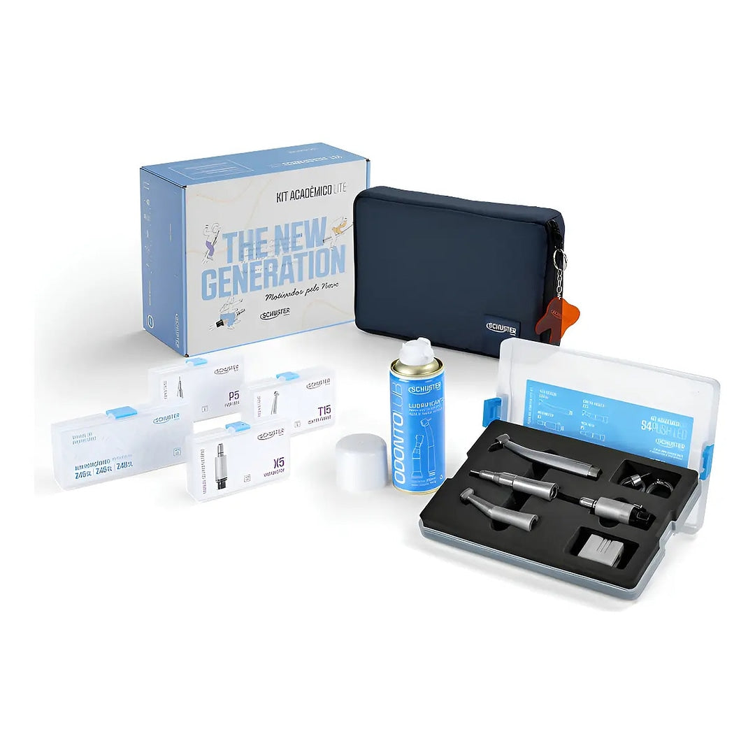 Kit Acadêmico Peças de Mão S4 Push Lite LED - Schuster + E-book