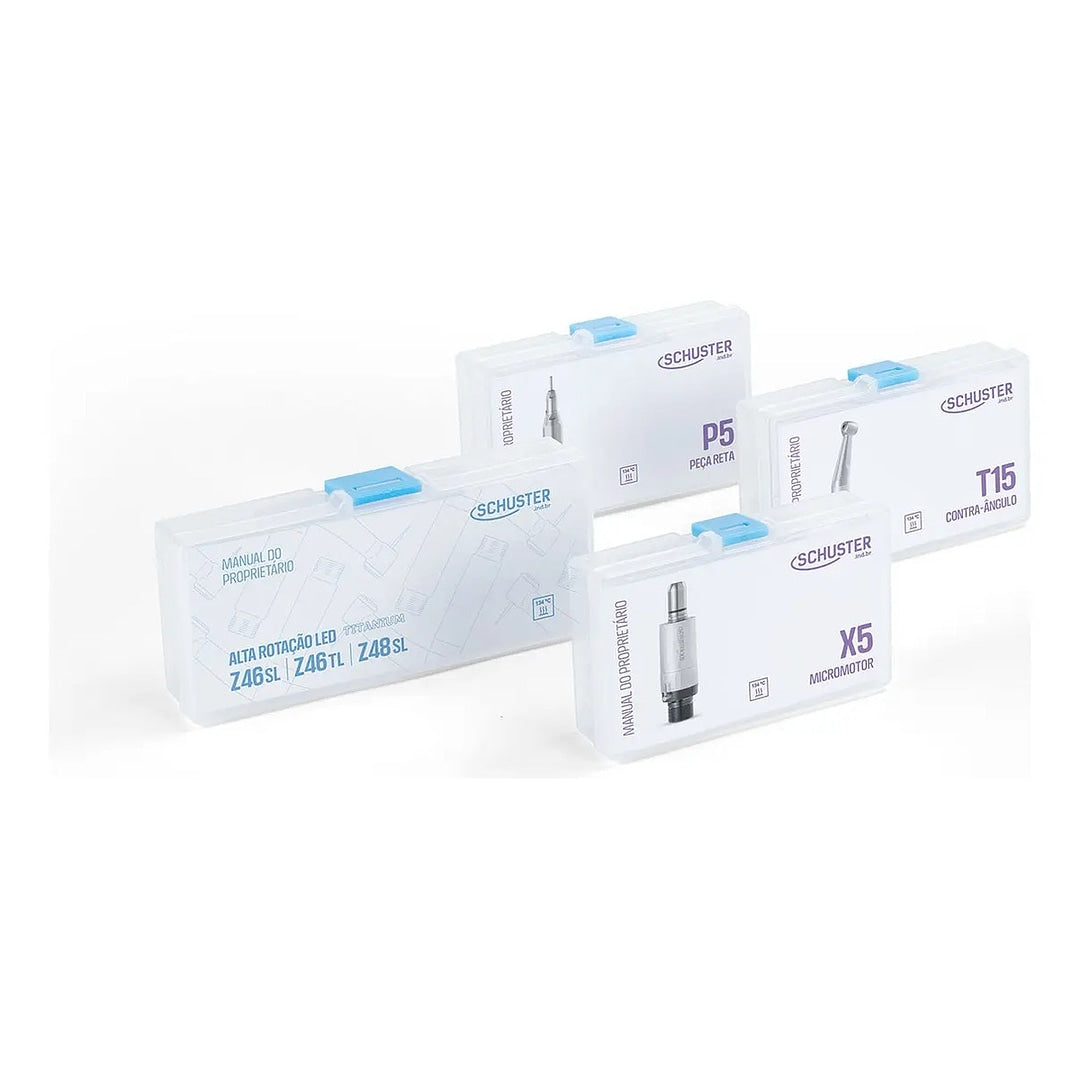 Kit Acadêmico Peças de Mão S4 Push Lite LED - Schuster + E-book