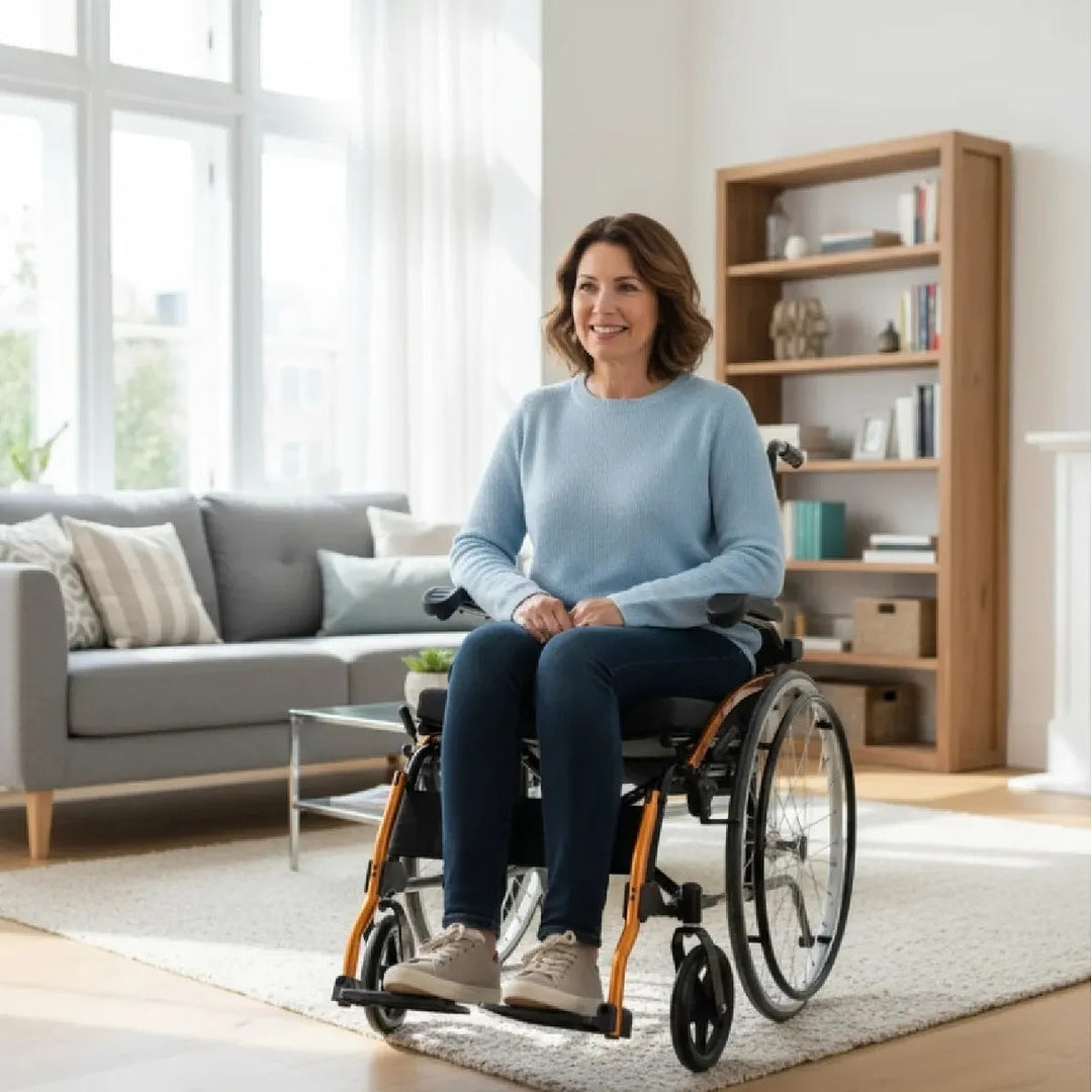 Cadeira de Rodas em Alumínio Dobrável Modelo D600 POP - Dellamed - 44cm