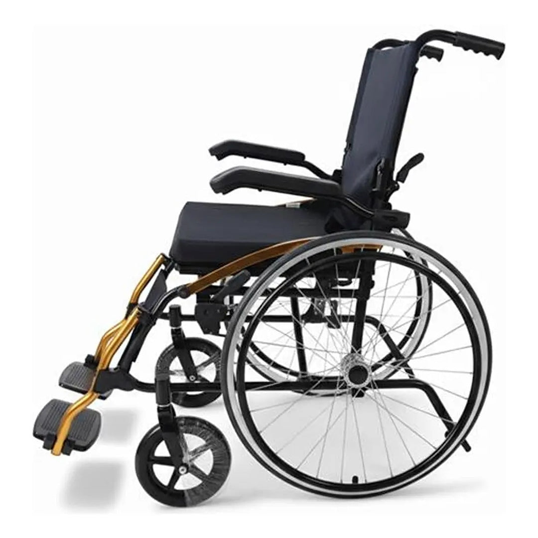 Cadeira de Rodas em Alumínio Dobrável Modelo D600 POP - Dellamed - 44cm