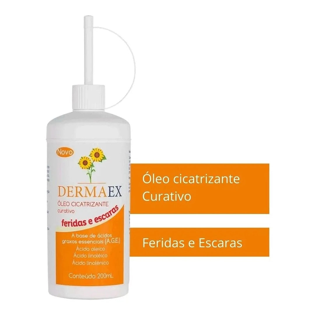DermaEx Óleo Cicatrizante Curativo 200ml Nutriex + E-book
