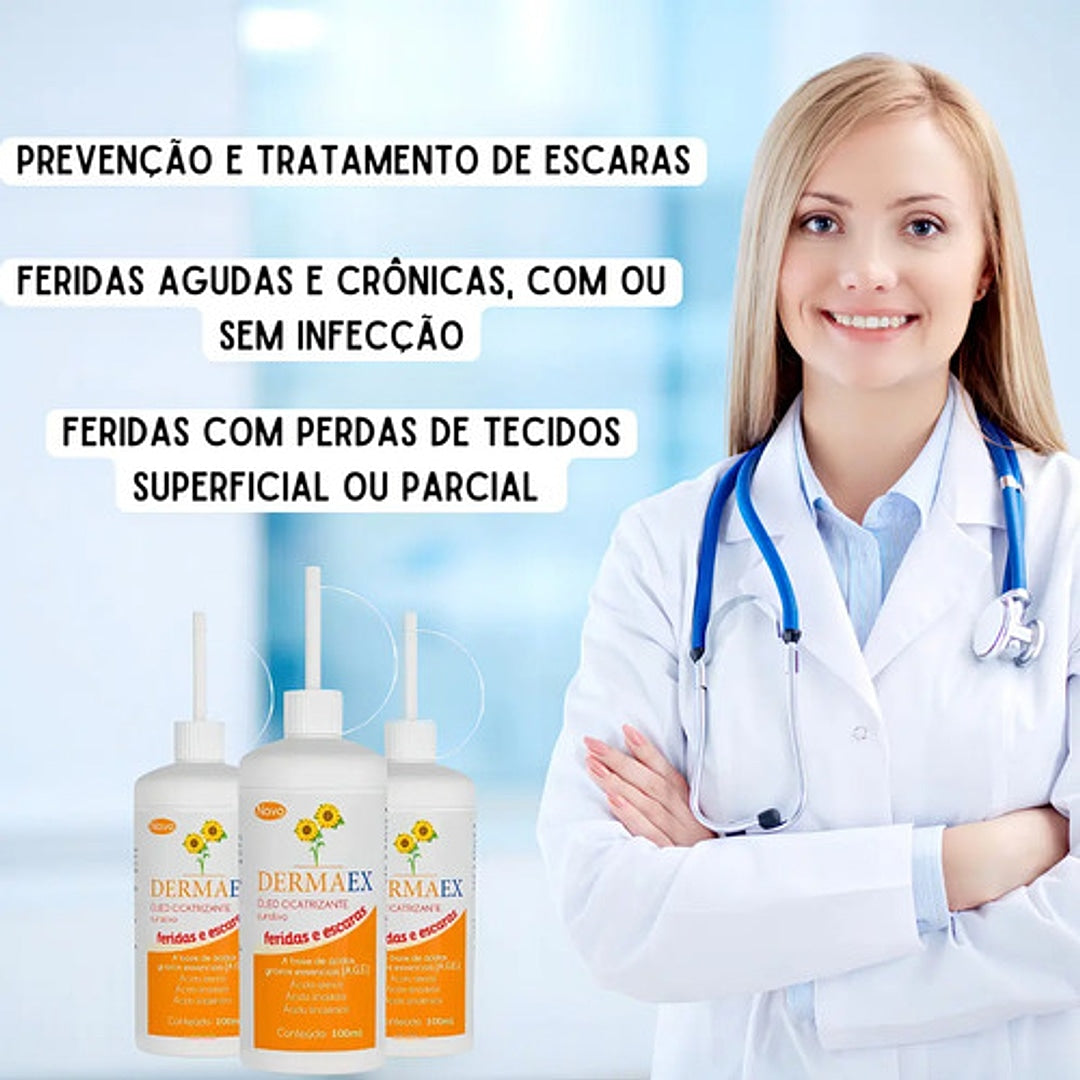 DermaEx - Óleo Cicatrizante Curativo 100ml Nutriex + E-book