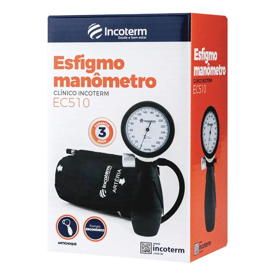 Esfigmomanômetro Clínico Adulto EC-510 - Incoterm - Aparelho de Pressão