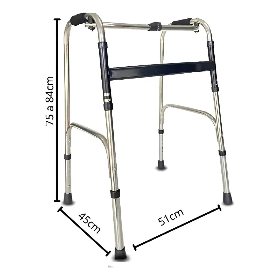 Andador 2 Barras Articulado 120Kg MED120 - Live Well